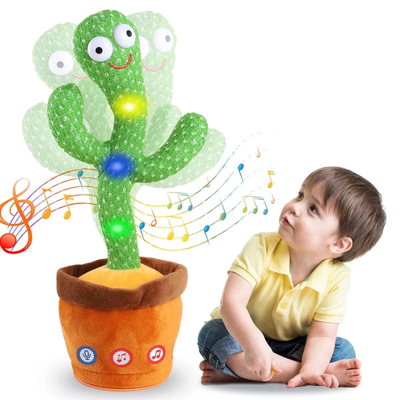 Planet Gates About 35CM Kids Dancing Talking Cactus Toys Interactive Talking Sunny Cactus Electronic Plush Toy Home Decoration for Children Xmas Gifts