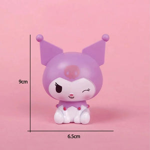 Planet Gates about 8cm-E Kawaii Sanrio Anime Figure Cinnamoroll Pachacco Kuromi Doll Hello Kitty Action Figures DIY Cake Decorate Toys Gifts for Children