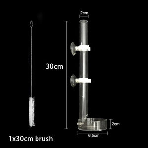 Planet Gates Acrylic Aquarium Feeder Tube Dish Transparent Fish Tank Shrimp Snail Shrimp Food Feeding Bowl Aquarium Feeding Accessories