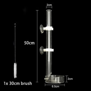 Planet Gates Acrylic Aquarium Feeder Tube Dish Transparent Fish Tank Shrimp Snail Shrimp Food Feeding Bowl Aquarium Feeding Accessories