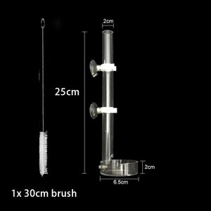 Planet Gates Acrylic Aquarium Feeder Tube Dish Transparent Fish Tank Shrimp Snail Shrimp Food Feeding Bowl Aquarium Feeding Accessories