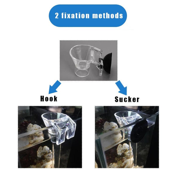 Planet Gates Acrylic Feeder Tube Dish Transparent Fish Tank Shrimp Snail Food Feeder Bowl Feeding Aquarium Accessories Shrimp Feeders