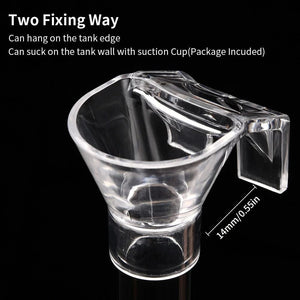 Planet Gates Acrylic Feeder Tube Dish Transparent Fish Tank Shrimp Snail Food Feeder Bowl Feeding Aquarium Accessories Shrimp Feeders