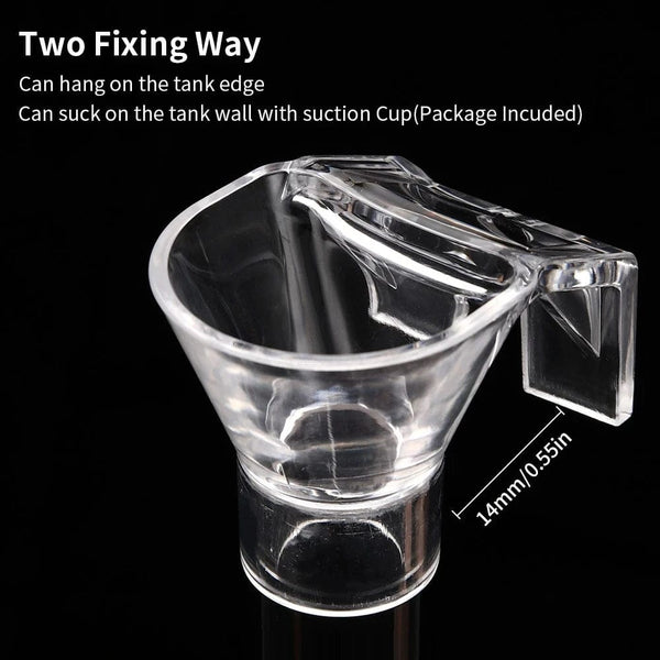 Planet Gates Acrylic Feeder Tube Dish Transparent Fish Tank Shrimp Snail Food Feeder Bowl Feeding Aquarium Accessories Shrimp Feeders