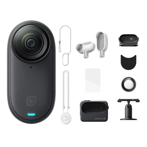 Planet Gates Action Kit W128GB / CHINA Insta360 GO 3S – 4K Tiny Camera, Portable and Versatile, Hands-Free, POV, Mount Anywhere, Stabilization