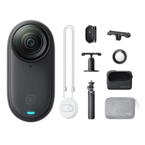 Planet Gates Action Kit W128GB / CHINA Insta360 GO 3S – 4K Tiny Camera, Portable and Versatile, Hands-Free, POV, Mount Anywhere, Stabilization