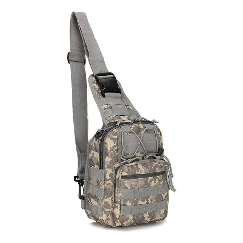 Planet Gates ACU Casual Camouflage Multicolor Single Shoulder Outdoor Sports Chest Bag Tactical Crossbody Small Chest Bag For Military Fans