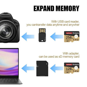 Planet Gates adapter / CHINA Lenovo 2TB 1TB Micro TF/SD Card Class 10 SD Card 256GB Memory Card 128GB 512GB TF Card Free For Shipping Cameras /tablet/Drone