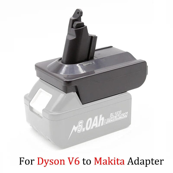 Planet Gates Adapter for Makita/Dewalt/Milwauke 18V Lithium Battery Converter To For Dyson V6 V7 V8 Series Vacuum Cleaner Tool DC58/SV11/SV10