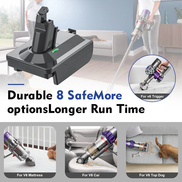 Planet Gates Adapter for Makita/Dewalt/Milwauke 18V Lithium Battery Converter To For Dyson V6 V7 V8 Series Vacuum Cleaner Tool DC58/SV11/SV10