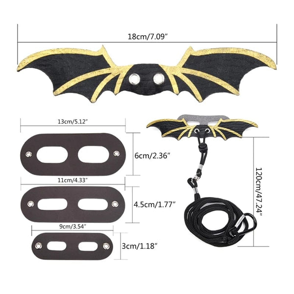 Planet Gates Adjustable Bearded Dragon Leash Harness set Wings Costume Clothes From Baby To Juvenile Lizard Iguana Gecko Chameleon Walking