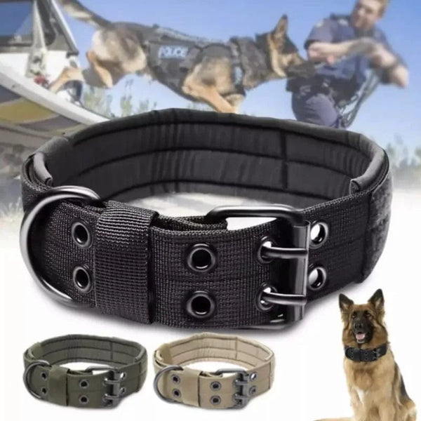 Planet Gates Adjustable Dog Collar Classic Reflective Training Military Dog Collar Nylon Heavy Duty Tactical Dog Collar German Shepherd
