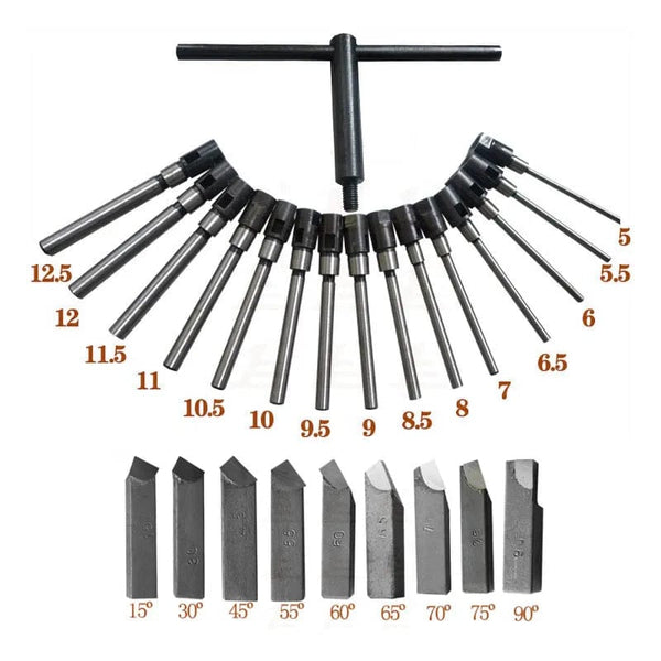 Planet Gates Adjustable Hard Alloy Grinding Reamer Handle Cutter for Car Motorcycle Valve Seat Repair Tool 15/30/45/55/60/65/75/90 Degree