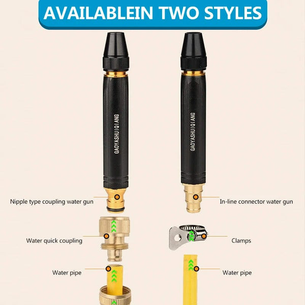 Planet Gates Adjustable High-Pressure Water Gun Household Car Wash Water Wash Nozzle Diamond Water Watering Pipe Car Wash Gun Cleaning Tools