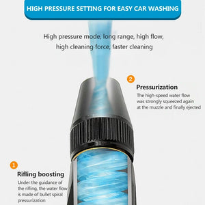 Planet Gates Adjustable High-Pressure Water Gun Household Car Wash Water Wash Nozzle Diamond Water Watering Pipe Car Wash Gun Cleaning Tools