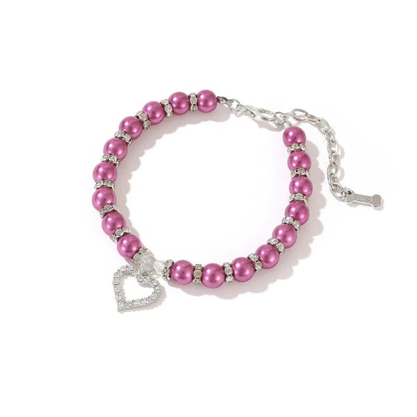 Planet Gates Adjustable Pet Pearl Necklace Accessories for Cats Gotas Animals Fashion Rhinestones Sphynx Cat Collar Kitten Dog collier chat