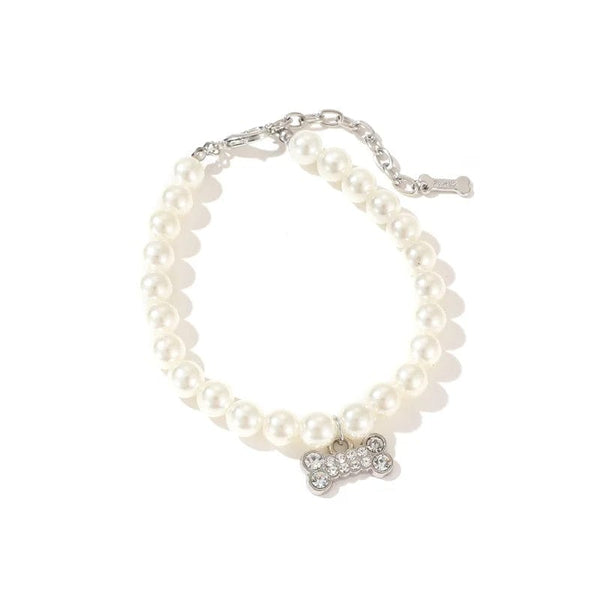 Planet Gates Adjustable Pet Pearl Necklace Accessories for Cats Gotas Animals Fashion Rhinestones Sphynx Cat Collar Kitten Dog collier chat