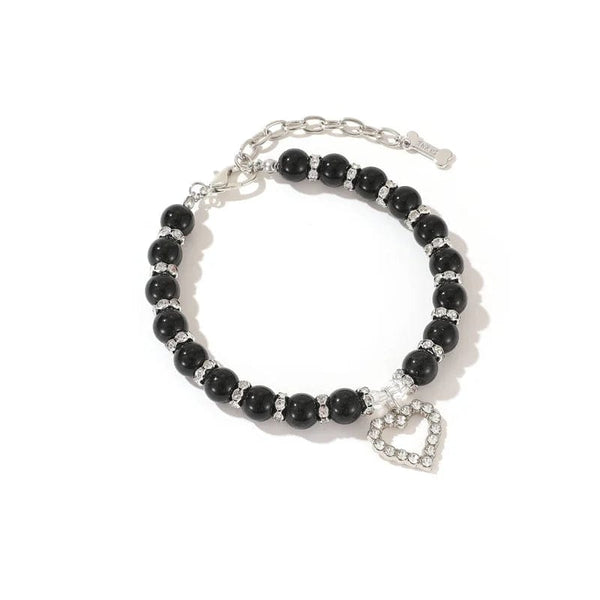 Planet Gates Adjustable Pet Pearl Necklace Accessories for Cats Gotas Animals Fashion Rhinestones Sphynx Cat Collar Kitten Dog collier chat