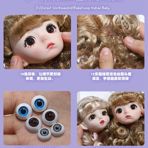 Planet Gates Adollya Heads for 30cm 1/6 BJD Dolls Accessories Head with Eyes Makeup Handmade Beauty Toys for Girls Christmas Gifts for Kid