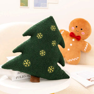 Planet Gates Adorable Ginger Bread Plush Toy Stuffed Caramel Chocolate Gingerbread Man Cushion Christmas Tree House Bow Ring Decor Xmas Deer