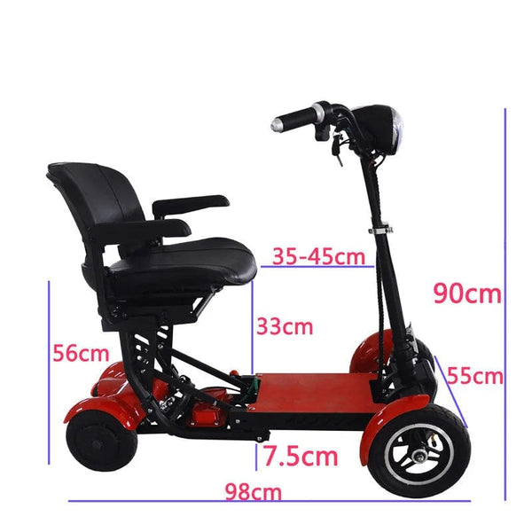 Planet Gates Adult Electric Scooter 500w 10Inch Tyre 36V Foldable Mobility Scooter For Old People With Large Armrest Seat Dual Motor Escooter