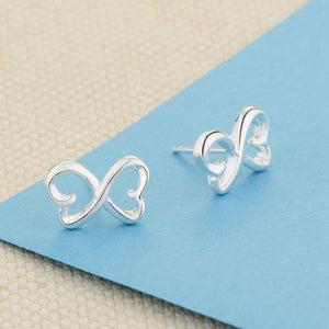 Planet Gates AE543 Original 925 Sterling Silver Earrings Hearts For Women Exquisite Student Girlfriend Jewelry Accessories Wedding Fashion Gift