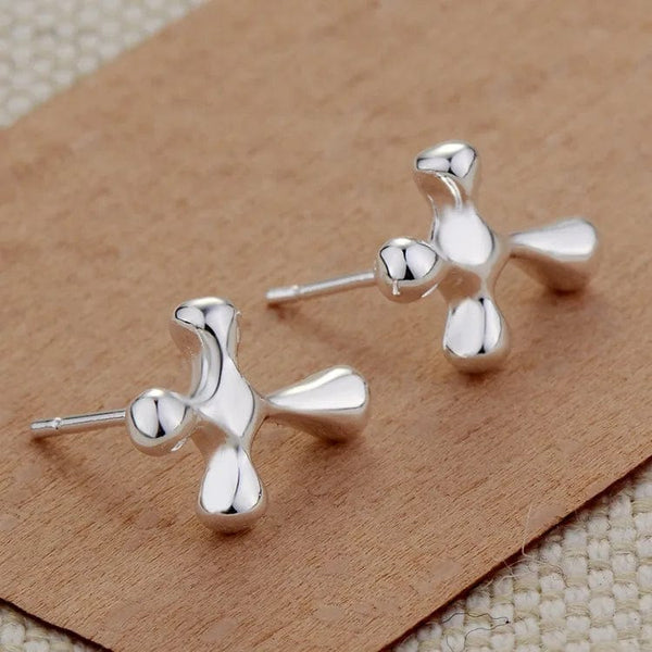 Planet Gates AE543 Original 925 Sterling Silver Earrings Hearts For Women Exquisite Student Girlfriend Jewelry Accessories Wedding Fashion Gift