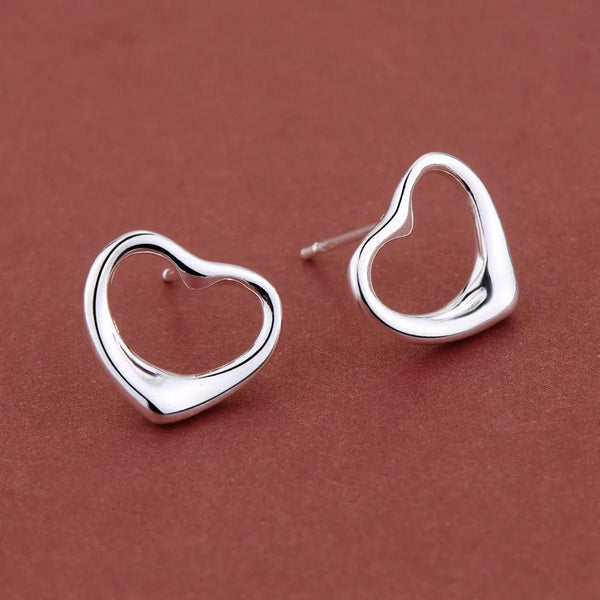 Planet Gates AE543 Original 925 Sterling Silver Earrings Hearts For Women Exquisite Student Girlfriend Jewelry Accessories Wedding Fashion Gift