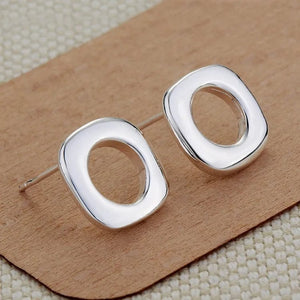 Planet Gates AE543 Original 925 Sterling Silver Earrings Hearts For Women Exquisite Student Girlfriend Jewelry Accessories Wedding Fashion Gift