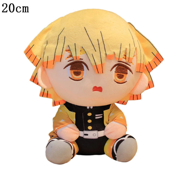 Planet Gates Agatsuma Zenitsu / 20cm Demon Slayer Plush Toys Anime Kamado Tanjirou Hashibira Inosuke Tomioka Giyuu Rengoku Kyoujurou Kochou Shinobu Agatsuma Zenitsu