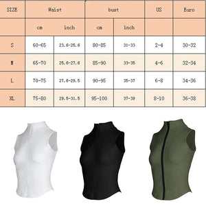 Planet Gates Aiithuug Athletic Zip Up Sweat Vest Jacket Sleeveless Running Yoga Tops High Neck Shirts Sports Top Fitness Women Workout Tops
