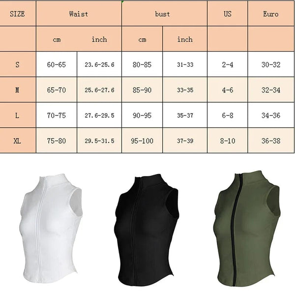 Planet Gates Aiithuug Athletic Zip Up Sweat Vest Jacket Sleeveless Running Yoga Tops High Neck Shirts Sports Top Fitness Women Workout Tops