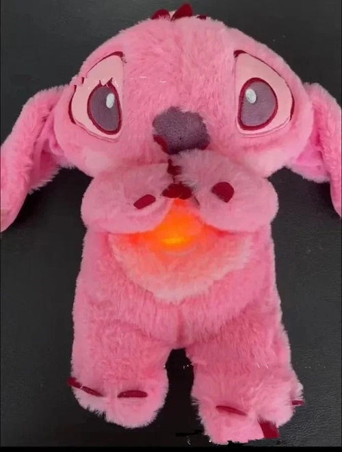Planet Gates air bag and light Kawaii Stitch Plush Doll Baby Sleeping Companion Sound Soothing Musical  Kawaii With Air Bag and Light Doll Breathing Toys Gifts