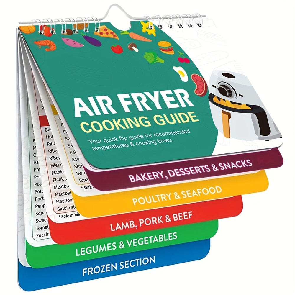 Planet Gates Air Fryer Recipes 1PC Air Fryer Cheat Table Magnet Cooking Guide Booklet, Air Fryer Magnetic Cheat Table Set Cooking Schedule, Recipe Instant Air Fryer Accessories Oven Cooking Pot Temperature Guide Kitchen Conversion