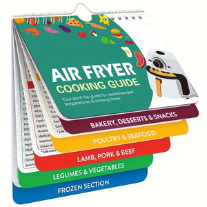 Planet Gates Air Fryer Recipes 1PC Air Fryer Cheat Table Magnet Cooking Guide Booklet, Air Fryer Magnetic Cheat Table Set Cooking Schedule, Recipe Instant Air Fryer Accessories Oven Cooking Pot Temperature Guide Kitchen Conversion