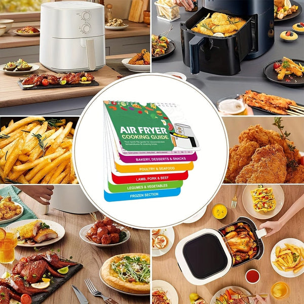 Planet Gates Air Fryer Recipes 1PC Air Fryer Cheat Table Magnet Cooking Guide Booklet, Air Fryer Magnetic Cheat Table Set Cooking Schedule, Recipe Instant Air Fryer Accessories Oven Cooking Pot Temperature Guide Kitchen Conversion