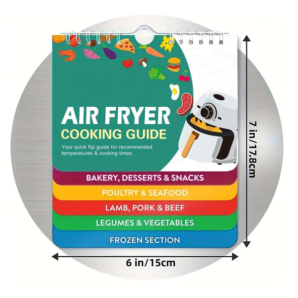 Planet Gates Air Fryer Recipes 1PC Air Fryer Cheat Table Magnet Cooking Guide Booklet, Air Fryer Magnetic Cheat Table Set Cooking Schedule, Recipe Instant Air Fryer Accessories Oven Cooking Pot Temperature Guide Kitchen Conversion