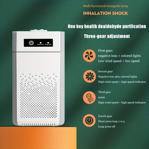 Planet Gates Air Purifier 1pc HEPA Air Purifier For Home And Office - Removes 99.98% Of Smoke, Dust, And Pet Dander - Digital Display With Night Light