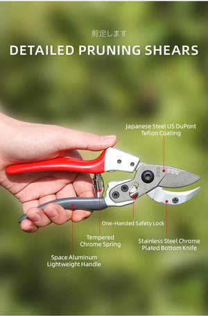 Planet Gates AIRAJ Scissors Pruning Trees Professional Garden Scissors Bonsai Bypass Pruning Shears Loppers Trim Fruit Tree Flower Shears