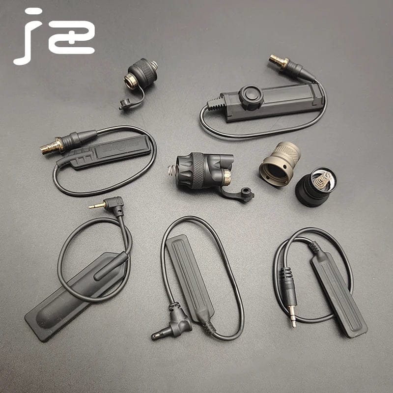 Planet Gates Airsoft M600 M300 PLH-V2 Przełącznik tylnej nasadki latarki Scout Light Metalowa nasadka taktyczna reflektorowa Podwójny przełącznik ciśnieniowy