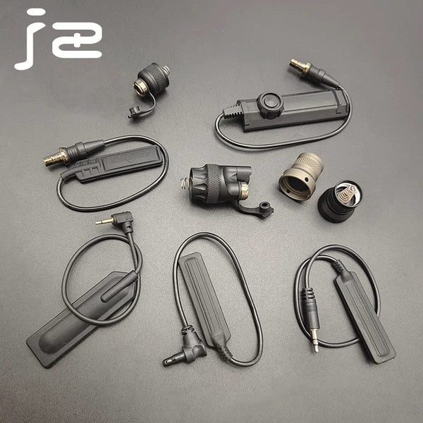 Planet Gates Airsoft M600 M300 PLH-V2 Flashlight Tail Cap Switch Scout Light Metal End Cap Tactical Spotlight Dual Function Pressure Switch