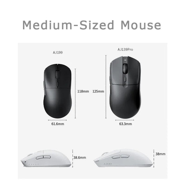 Planet Gates AJAZZ AJ139 Pro Wireless Mouse with Feets PMW3395 Gaming Chipset 26000dpi Professional Gaming Mouse for PC