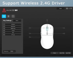 Planet Gates AJAZZ AJ139 Pro Wireless Mouse with Feets PMW3395 Gaming Chipset 26000dpi Professional Gaming Mouse for PC