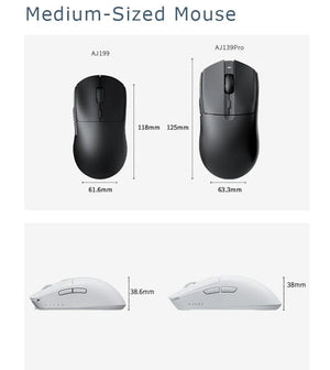 Planet Gates AJAZZ AJ139 Pro Wireless Mouse with Feets PMW3395 Gaming Chipset 26000dpi Professional Gaming Mouse for PC