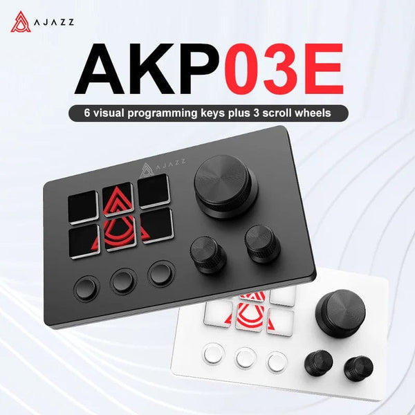 Planet Gates Ajazz AKP03E Mechanical Macro Keyboard,Multi-Function Desktop Assistant, for Office and Gaming, Easy-to-Use Multimedia Controls