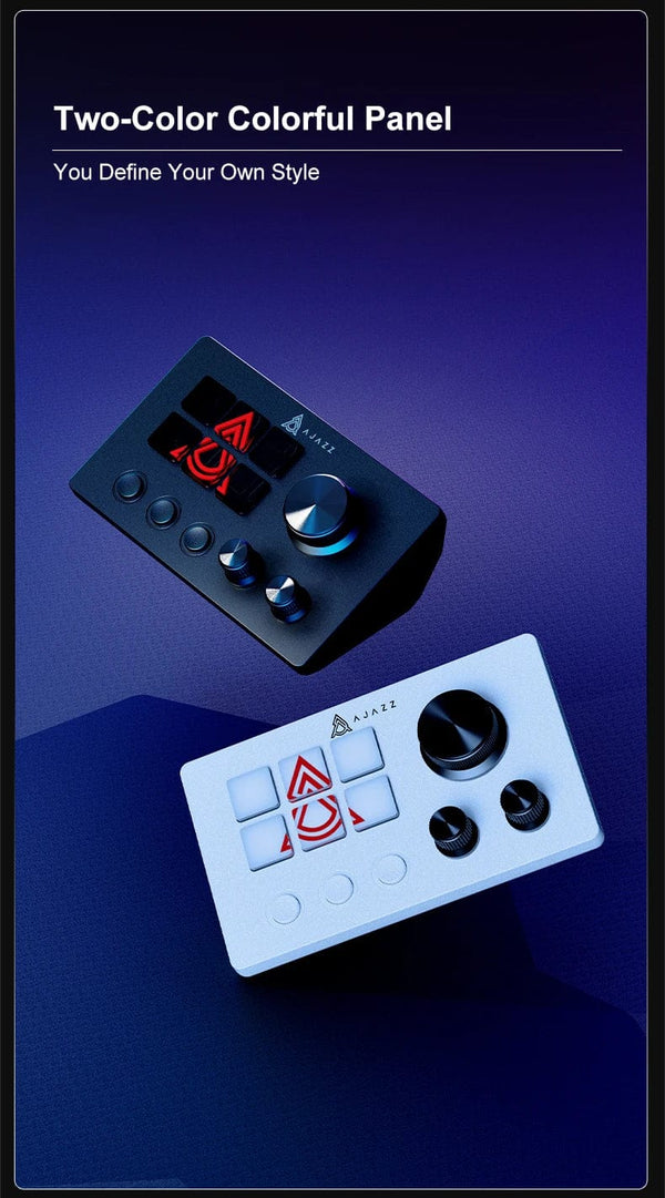 Planet Gates Ajazz AKP03E Mechanical Macro Keyboard,Multi-Function Desktop Assistant, for Office and Gaming, Easy-to-Use Multimedia Controls