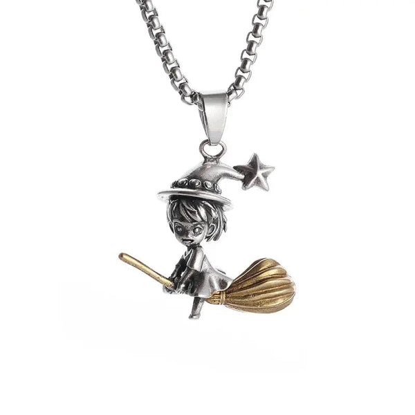 Planet Gates AL20298-Gold Retro Joker Square Pendant Necklace for Men Hiphop Rock Party Jewelry