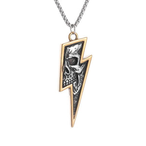 Planet Gates AL20298-Gold Retro Joker Square Pendant Necklace for Men Hiphop Rock Party Jewelry