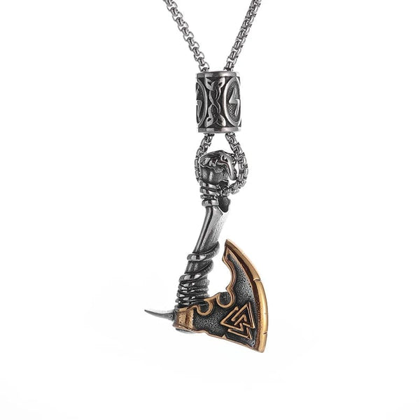 Planet Gates AL20298-Gold Retro Joker Square Pendant Necklace for Men Hiphop Rock Party Jewelry