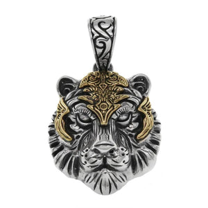 Planet Gates AL20298-Gold Retro Joker Square Pendant Necklace for Men Hiphop Rock Party Jewelry
